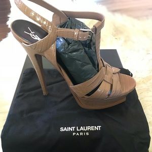 YSL 👠 high heels leather upper leathe